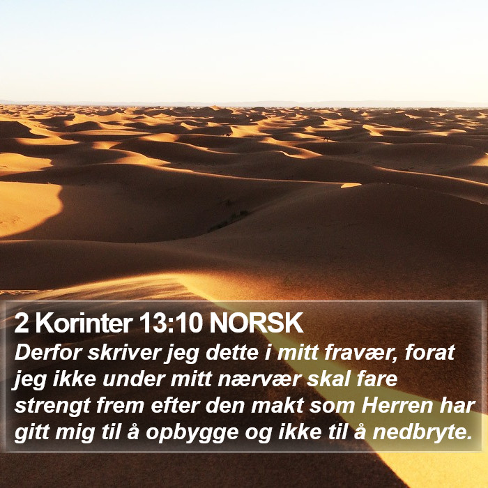 2 Korinter 13:10 NORSK Bible Study