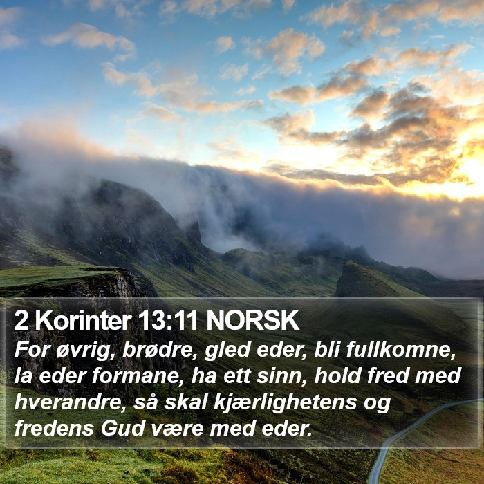 2 Korinter 13:11 NORSK Bible Study