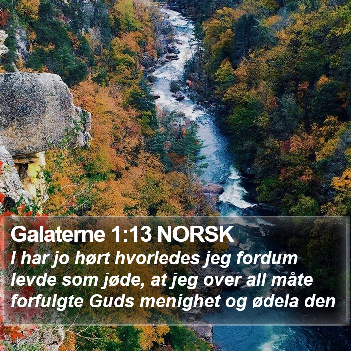 Galaterne 1:13 NORSK Bible Study