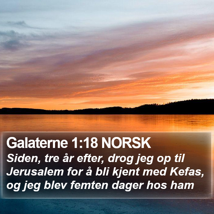 Galaterne 1:18 NORSK Bible Study