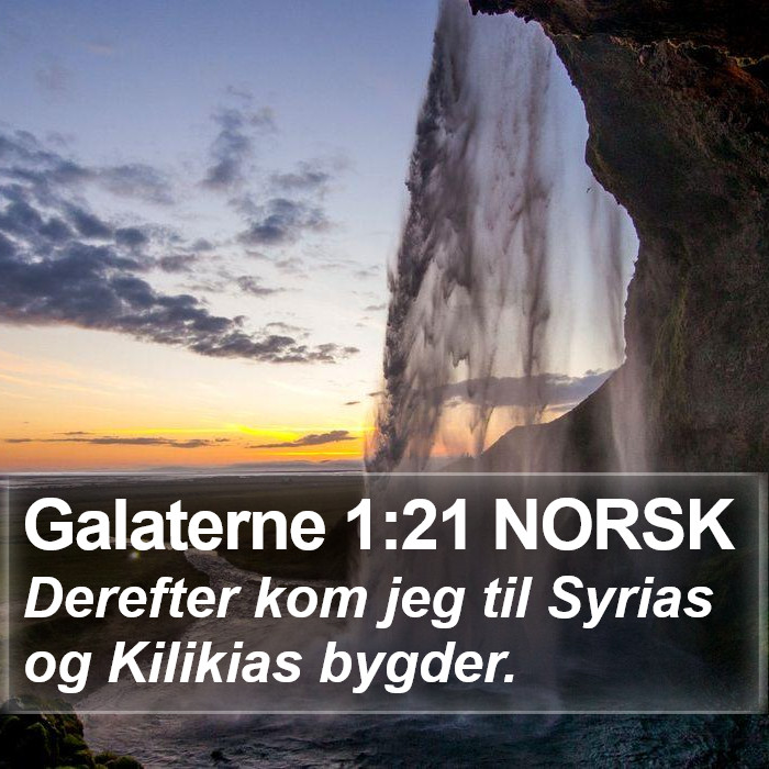 Galaterne 1:21 NORSK Bible Study