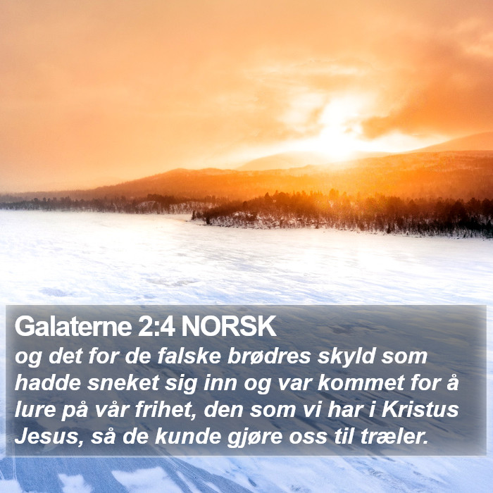 Galaterne 2:4 NORSK Bible Study