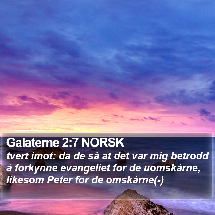 Galaterne 2:7 NORSK Bible Study