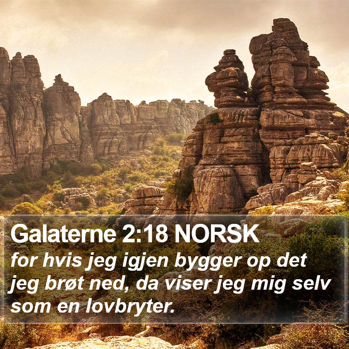 Galaterne 2:18 NORSK Bible Study