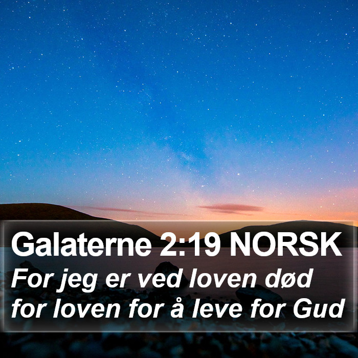 Galaterne 2:19 NORSK Bible Study