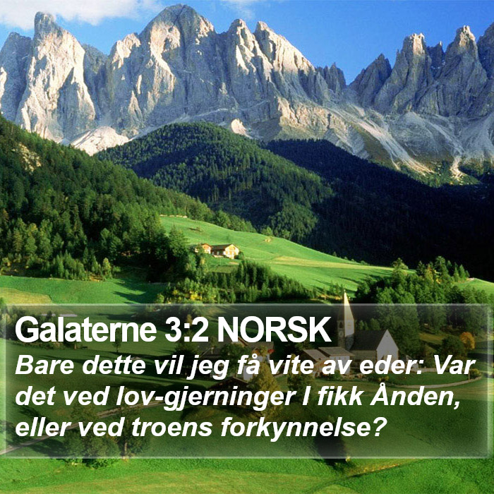 Galaterne 3:2 NORSK Bible Study