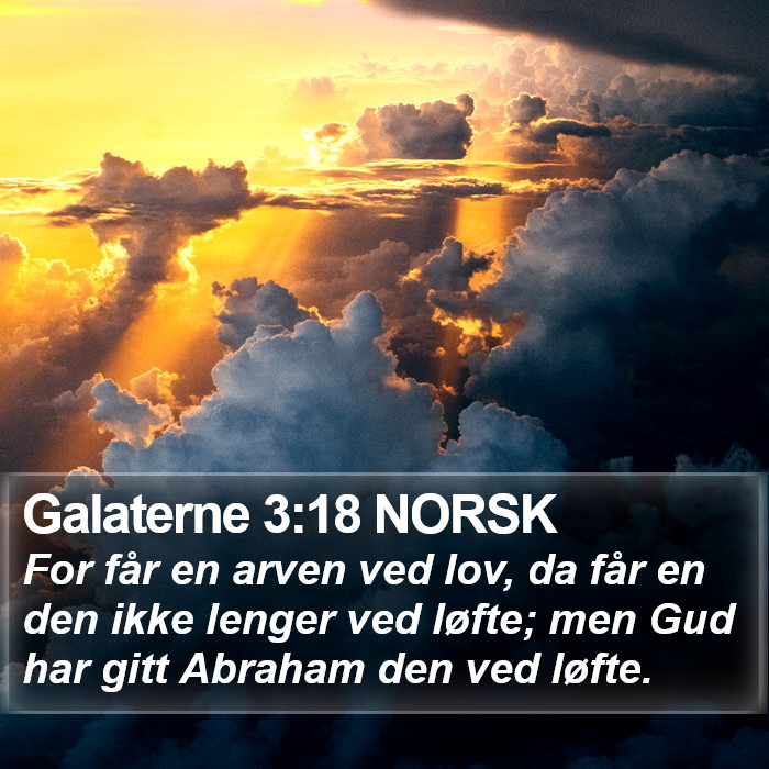 Galaterne 3:18 NORSK Bible Study