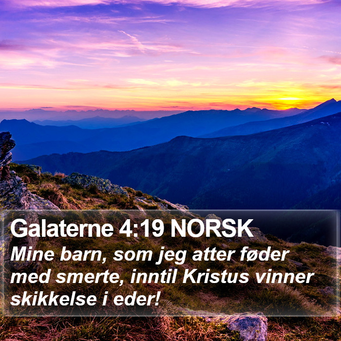 Galaterne 4:19 NORSK Bible Study