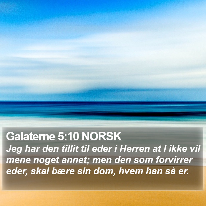 Galaterne 5:10 NORSK Bible Study