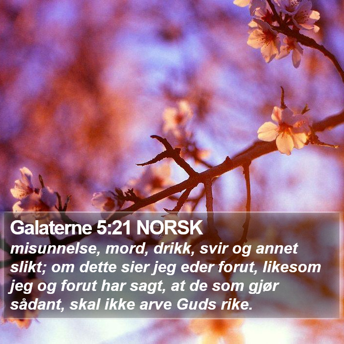 Galaterne 5:21 NORSK Bible Study