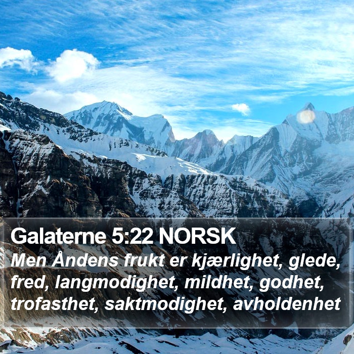 Galaterne 5:22 NORSK Bible Study
