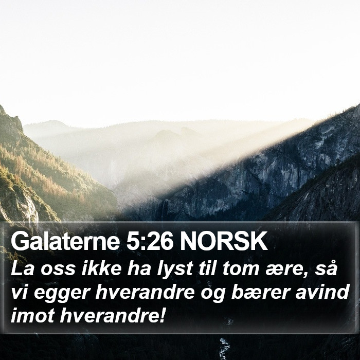 Galaterne 5:26 NORSK Bible Study