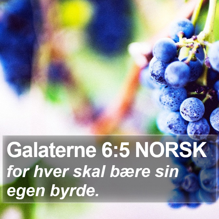 Galaterne 6:5 NORSK Bible Study