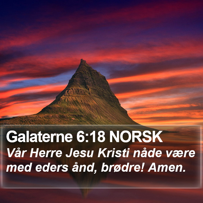 Galaterne 6:18 NORSK Bible Study