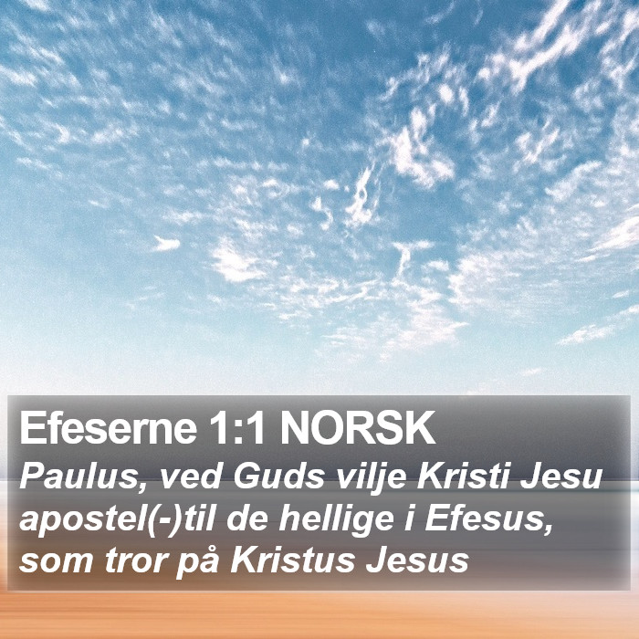 Efeserne 1:1 NORSK Bible Study