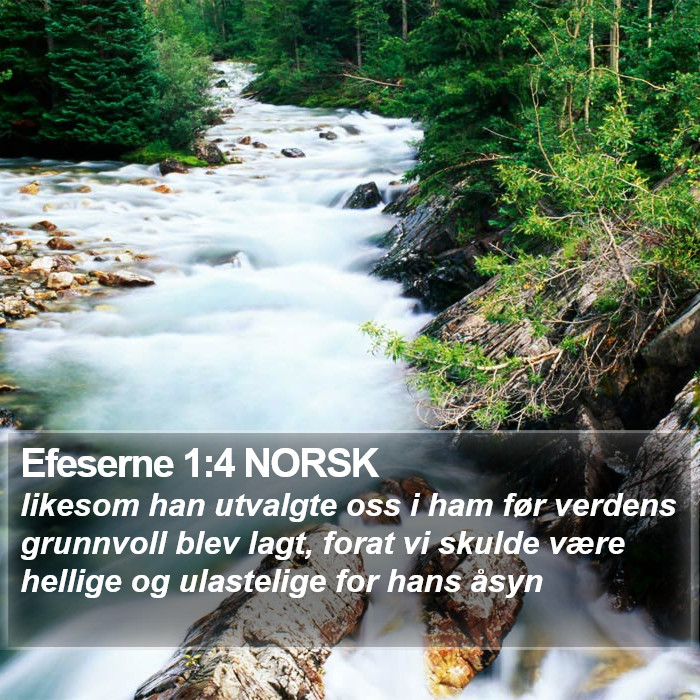 Efeserne 1:4 NORSK Bible Study