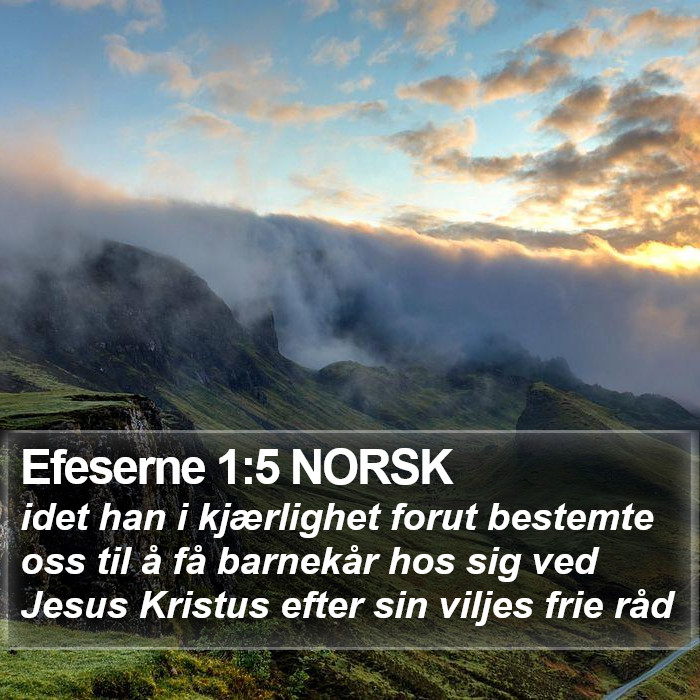 Efeserne 1:5 NORSK Bible Study