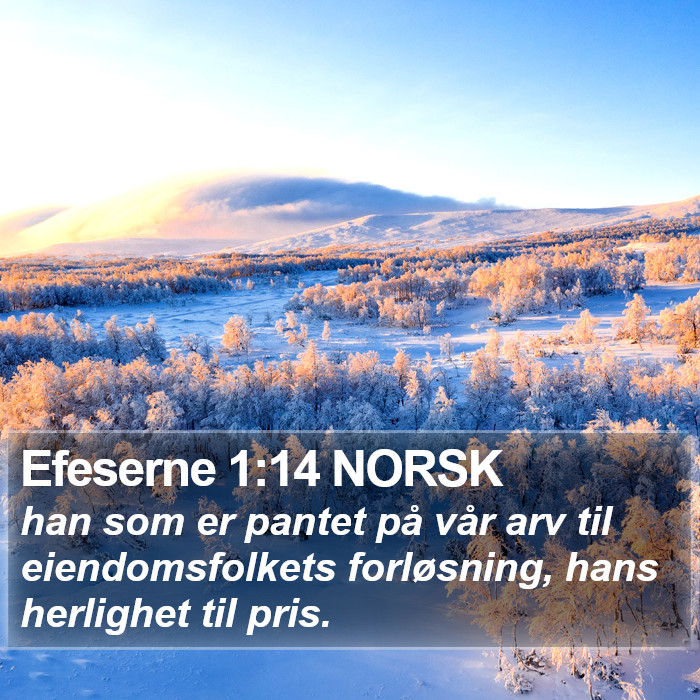 Efeserne 1:14 NORSK Bible Study