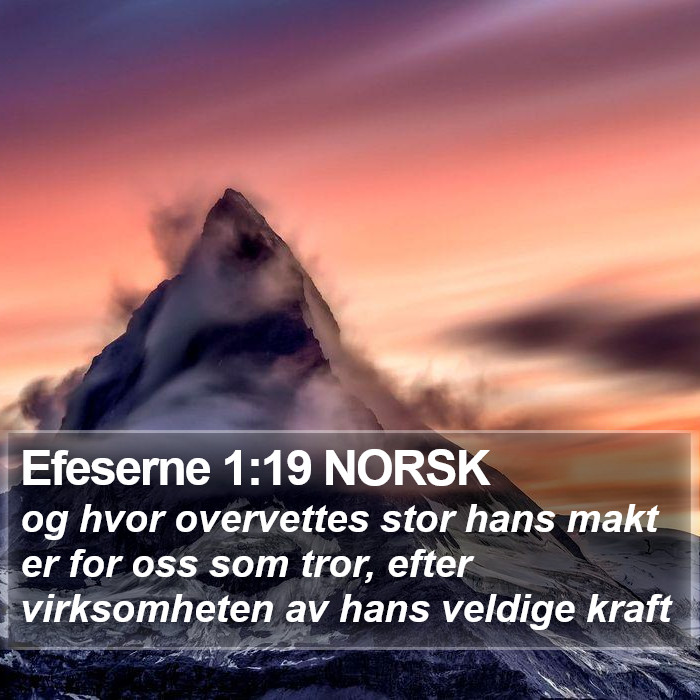 Efeserne 1:19 NORSK Bible Study