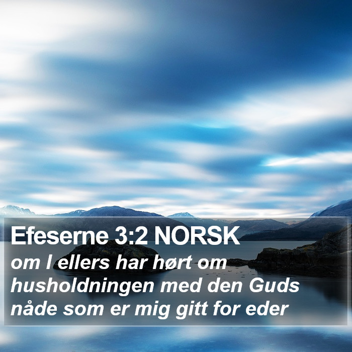 Efeserne 3:2 NORSK Bible Study