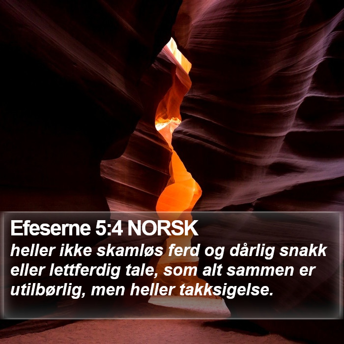 Efeserne 5:4 NORSK Bible Study