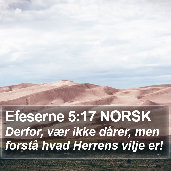 Efeserne 5:17 NORSK Bible Study
