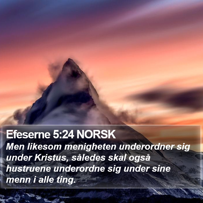 Efeserne 5:24 NORSK Bible Study