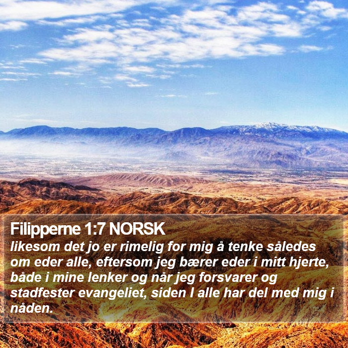 Filipperne 1:7 NORSK Bible Study