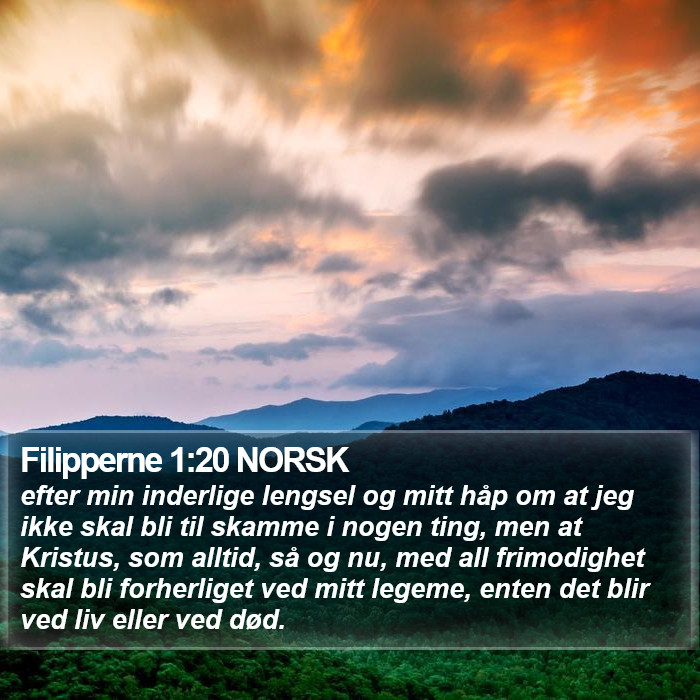 Filipperne 1:20 NORSK Bible Study