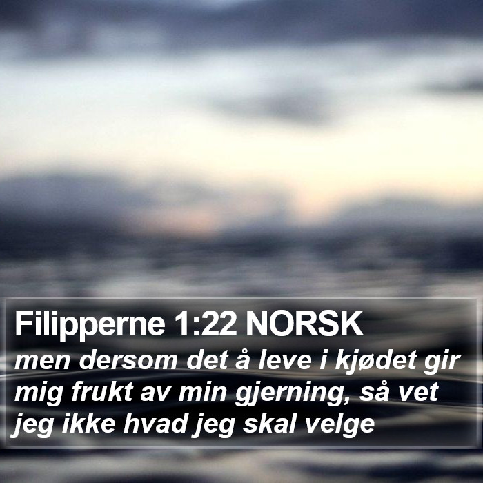 Filipperne 1:22 NORSK Bible Study