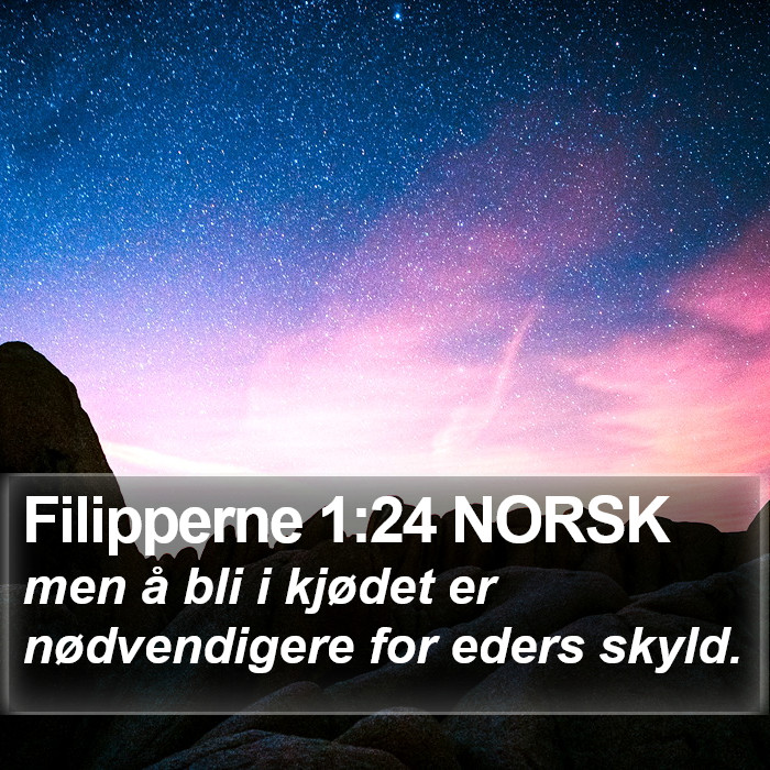 Filipperne 1:24 NORSK Bible Study