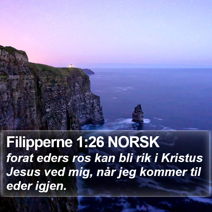 Filipperne 1:26 NORSK Bible Study