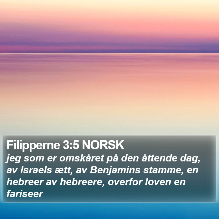 Filipperne 3:5 NORSK Bible Study