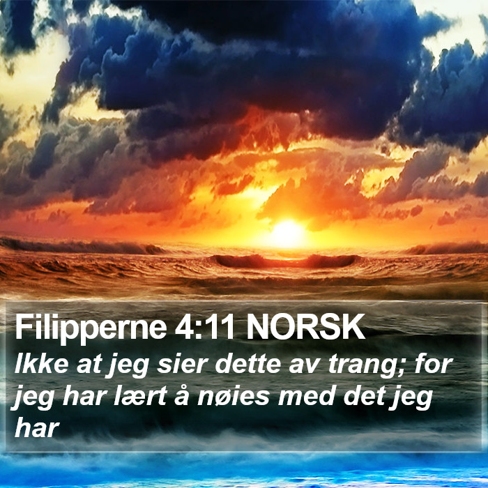 Filipperne 4:11 NORSK Bible Study