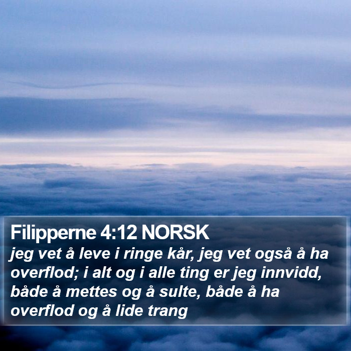 Filipperne 4:12 NORSK Bible Study