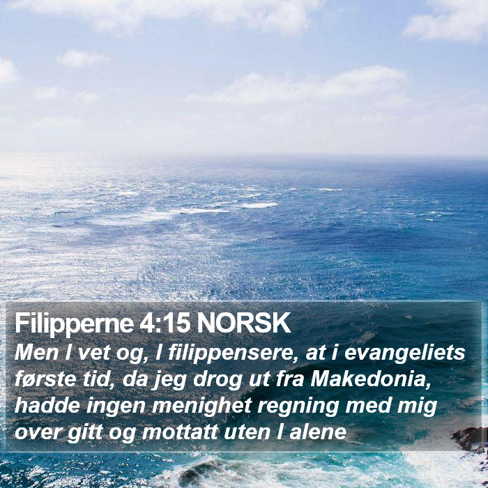 Filipperne 4:15 NORSK Bible Study