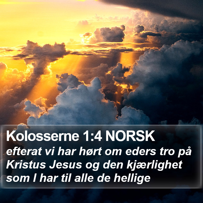 Kolosserne 1:4 NORSK Bible Study