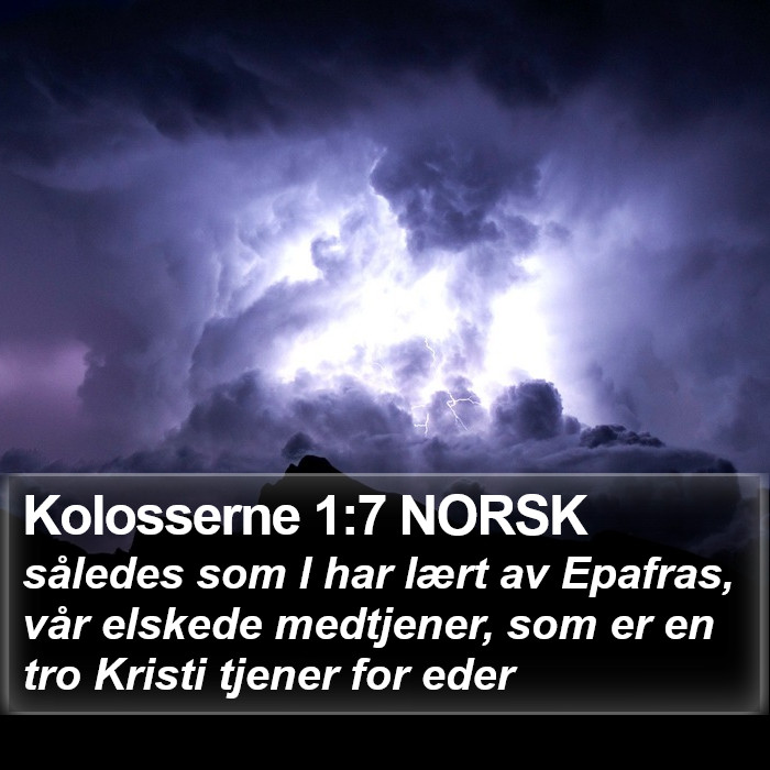 Kolosserne 1:7 NORSK Bible Study