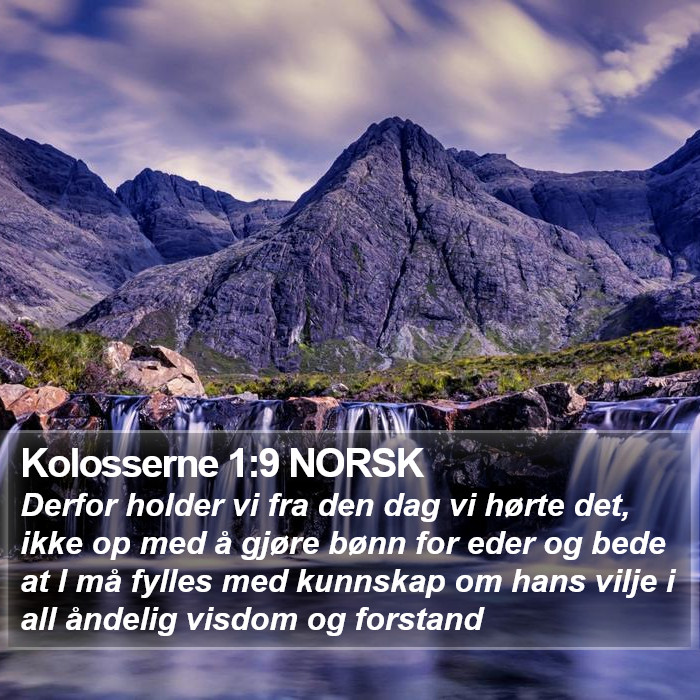 Kolosserne 1:9 NORSK Bible Study