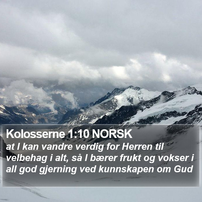 Kolosserne 1:10 NORSK Bible Study