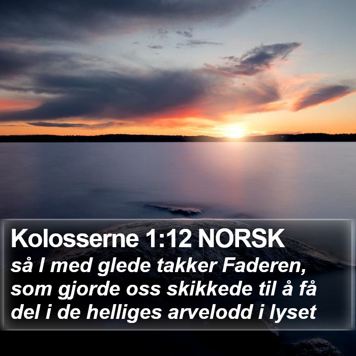 Kolosserne 1:12 NORSK Bible Study