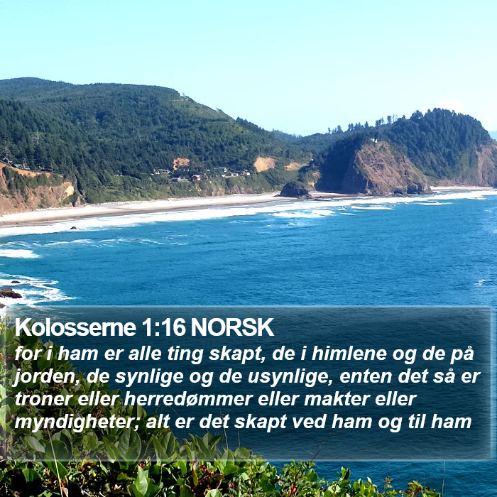 Kolosserne 1:16 NORSK Bible Study