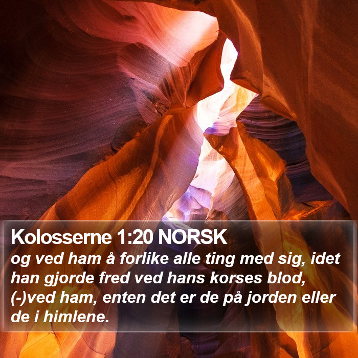 Kolosserne 1:20 NORSK Bible Study