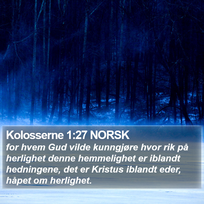 Kolosserne 1:27 NORSK Bible Study