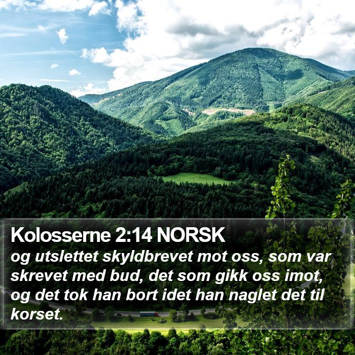 Kolosserne 2:14 NORSK Bible Study