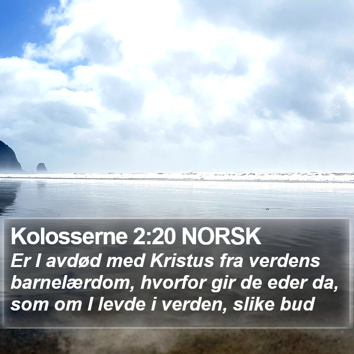 Kolosserne 2:20 NORSK Bible Study