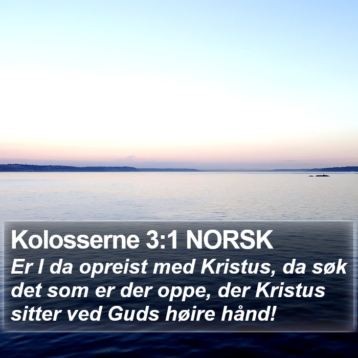 Kolosserne 3:1 NORSK Bible Study