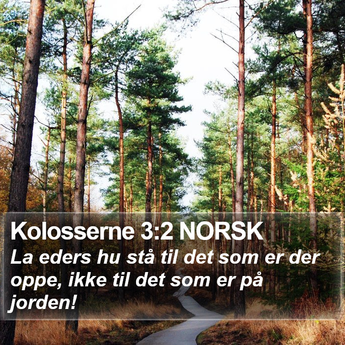 Kolosserne 3:2 NORSK Bible Study