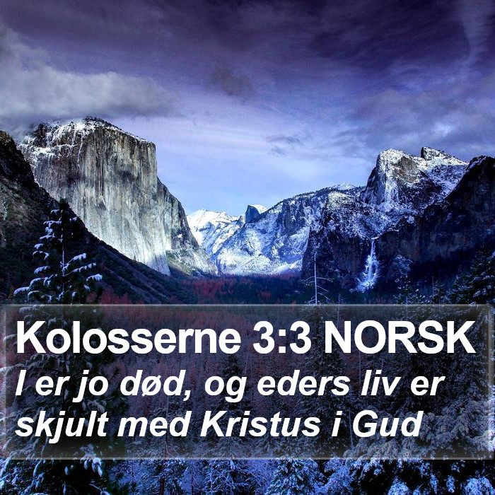 Kolosserne 3:3 NORSK Bible Study