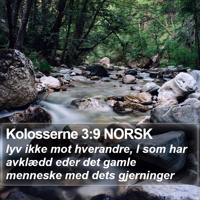 Kolosserne 3:9 NORSK Bible Study